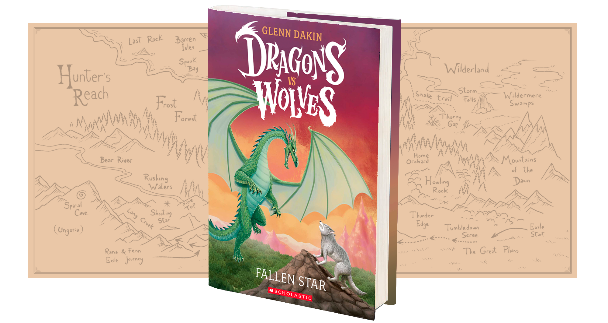 Dragons vs Wolves by Glenn Dakin Fallen Star book